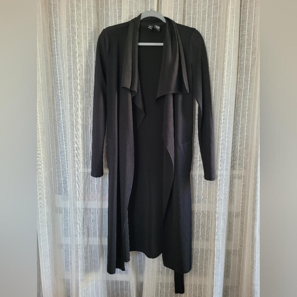 Black Open Front Cardigan
